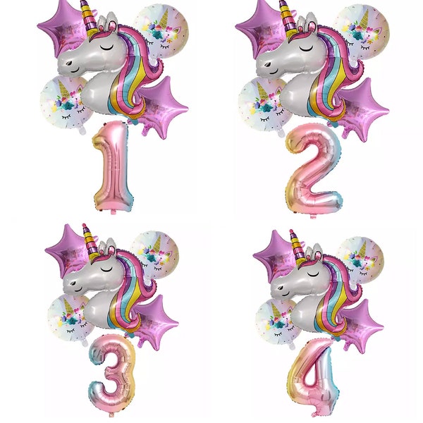 Unicorn Balloons - Unicorn Party Decoration, Magical Unicorn, Girls Birthday Party. Unicorn Party Favors, Unicorn Confetti Balloon