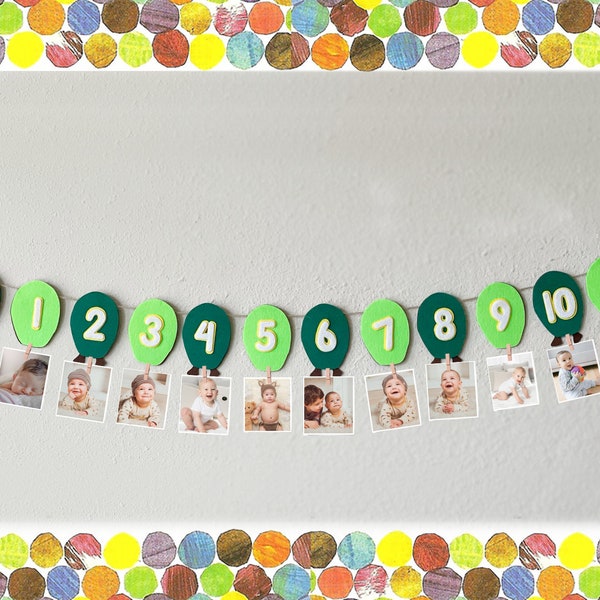 Hungry Caterpillar Baby Milestone Banner, Hungry Caterpillar Party Supply, Caterpillar First Birthday, Hungry Caterpillar Cake Smash