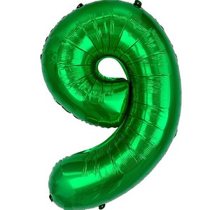 32inches Green Number Balloons - Number Balloons, Giant Number Balloons ...