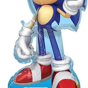 53 inch Sonic The Hedgehog Giant Balloon, Sonic Balloon, Sonic Party , Sonic Birthday, Sonic Game Party Decoration,  Hedgehog Balloon