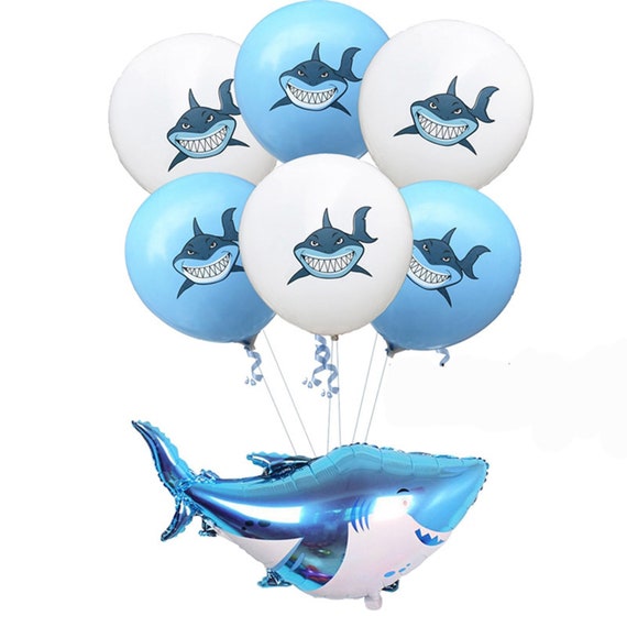 Big Blue Shark Balloons, Shark Foil Balloons, Shark Party Decoration, Boy's  Animal Theme Birthday Party Decoration 