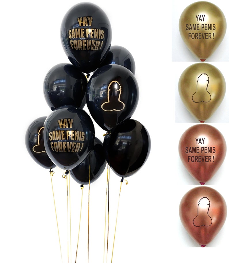 Bachellorett Party Balloons -Same Penis Forever Balloon, Bridal Shower Gold Penis Balloons, Hen Bachelorette Party Decor 