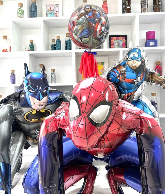 Globos de superhéroe para niños, cumpleaños, baby shower, decoración de  fiesta temática de superhéroes (araña)