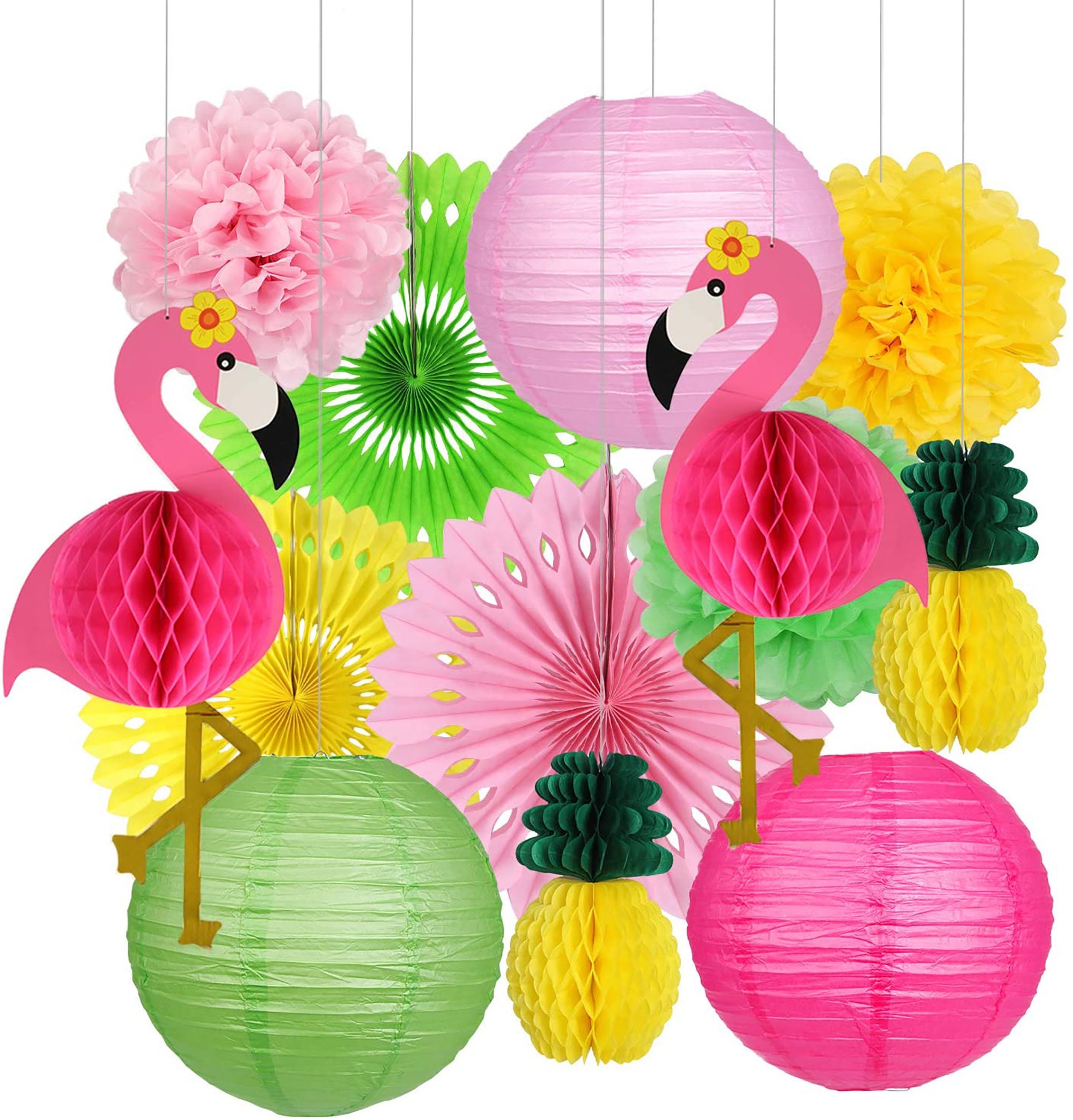 Hawaiian Summer Party Decoration  Flamingo Birthday Decorations - 128pcs  Party - Aliexpress