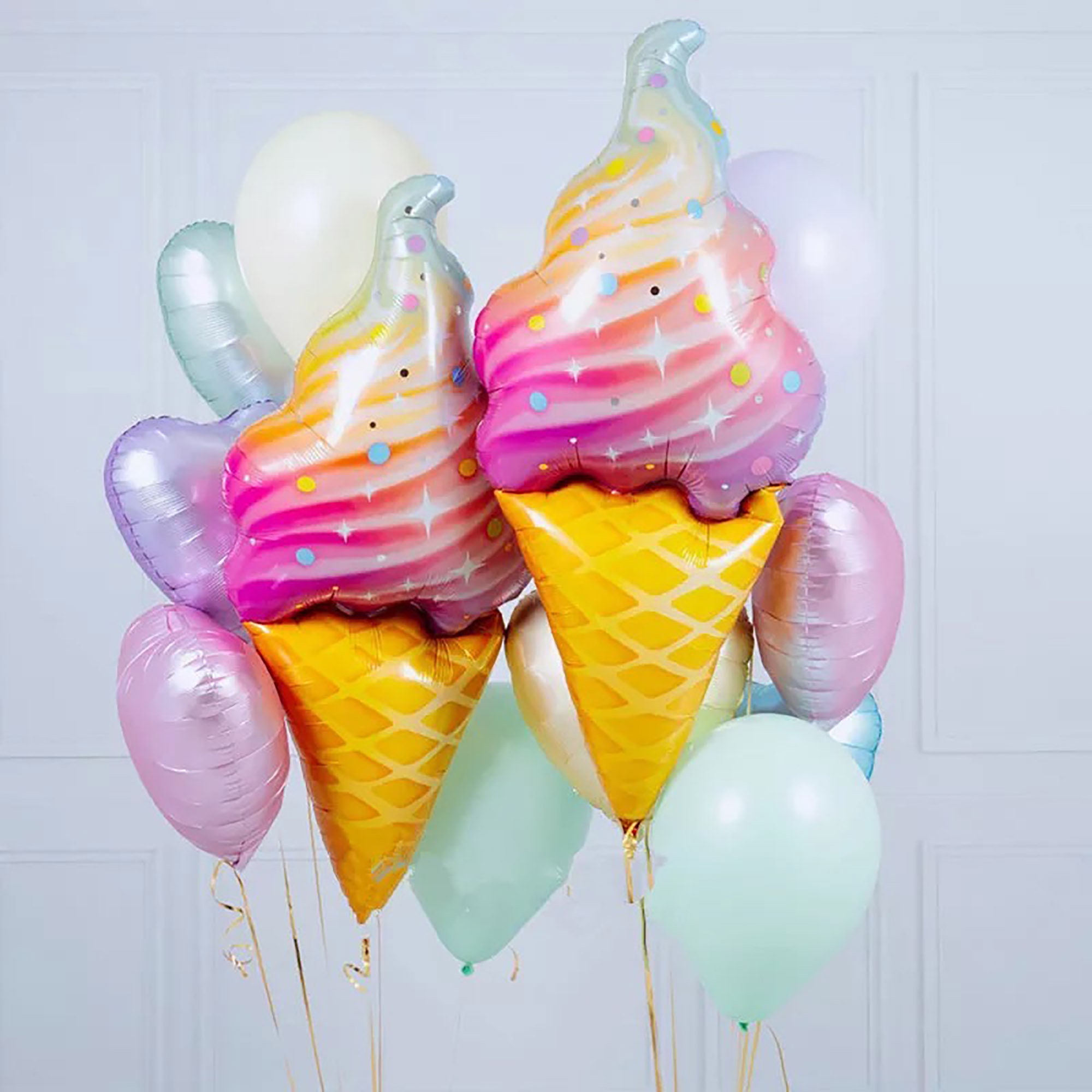 Ice cream Balloons Ice cream Party Decorations Sweet Party Decoration Girls Birthday Party Sweets Balloons Summer Dessert Party