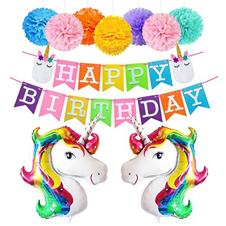 UNICORN PARTY Decoration Set Unicorn Balloons Set Unicorn Etsy