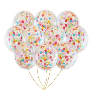 Rainbow Balloons -  Rainbow Birthday Decoration, Rainbow Confetti Balloon, Rainbow Party, Frutti Tutti Balloons
