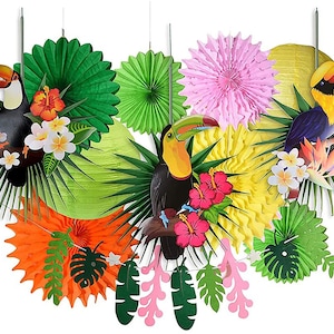 Toucan Bird Party, Tropical Party Decoration, Hawaiian Party Decor, Beach Tropical Party, Luau Party, Parrot, Toucan Decor