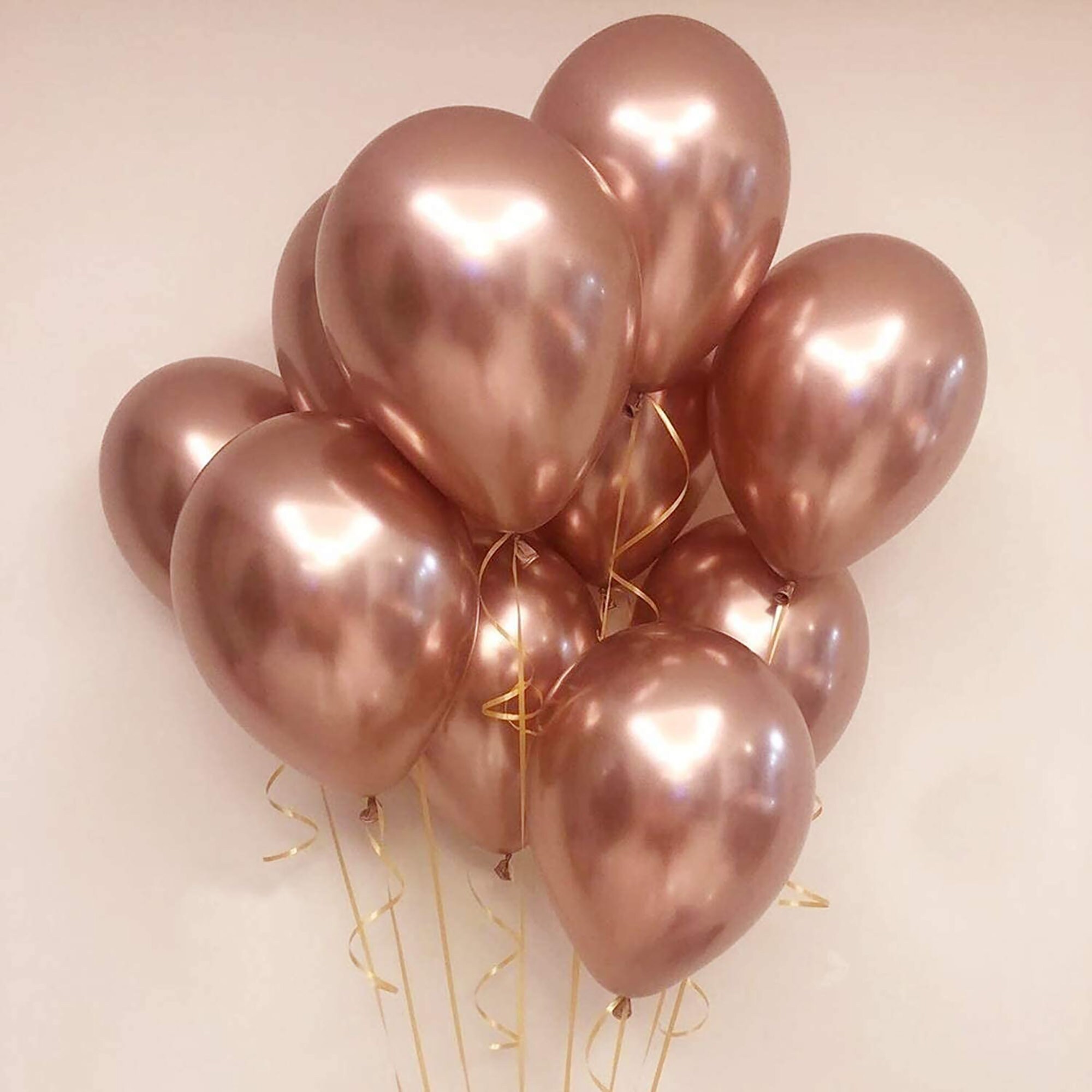 Rose Gold Chrome Balloons Rose Gold Party Decoration Rose Etsy