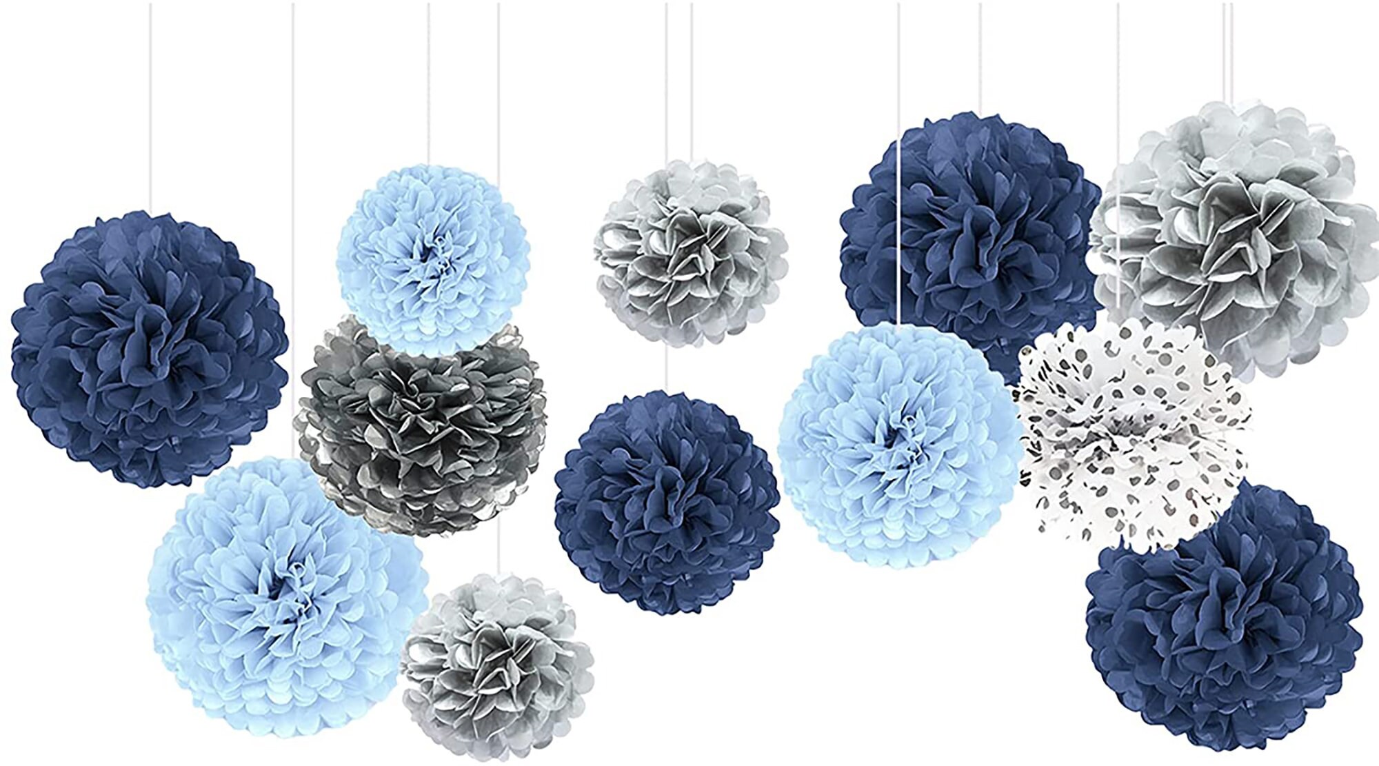 Navy and Silver Party Decoration Navy Blue Party Decor Navy - Etsy