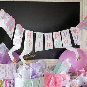 Unicorn Birthday Banner, Unicorn Party Decoration, Unicorn Birthday Party, Unicorn Party Decoration, Unicorn Party Supplies