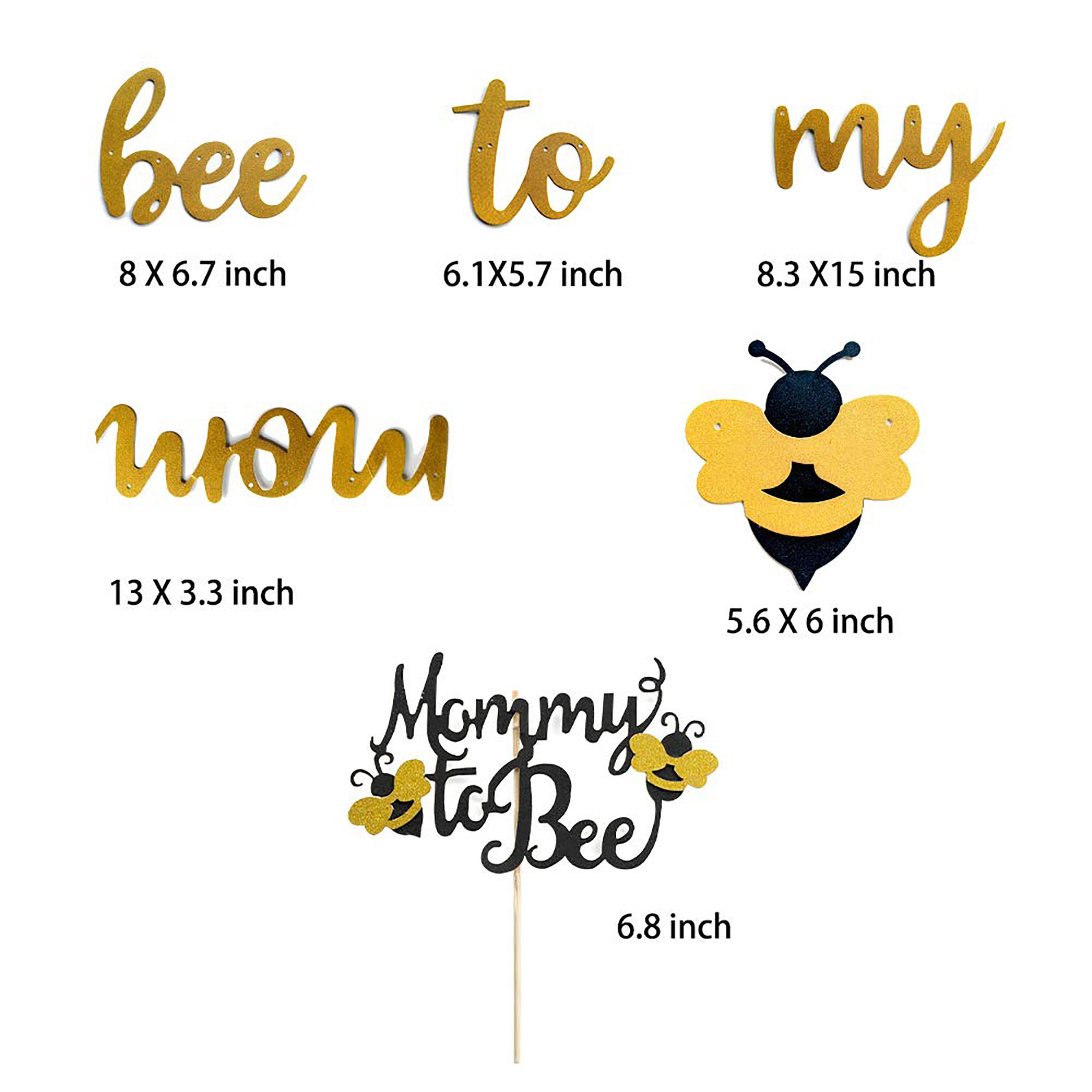 Party Inspo Mommy to Bee Baby Shower Decorations Supplies Kit, Bumble Bee Decorations, Banner, Bee Cake Topper, Bee Balloons for Bumblebee Themed