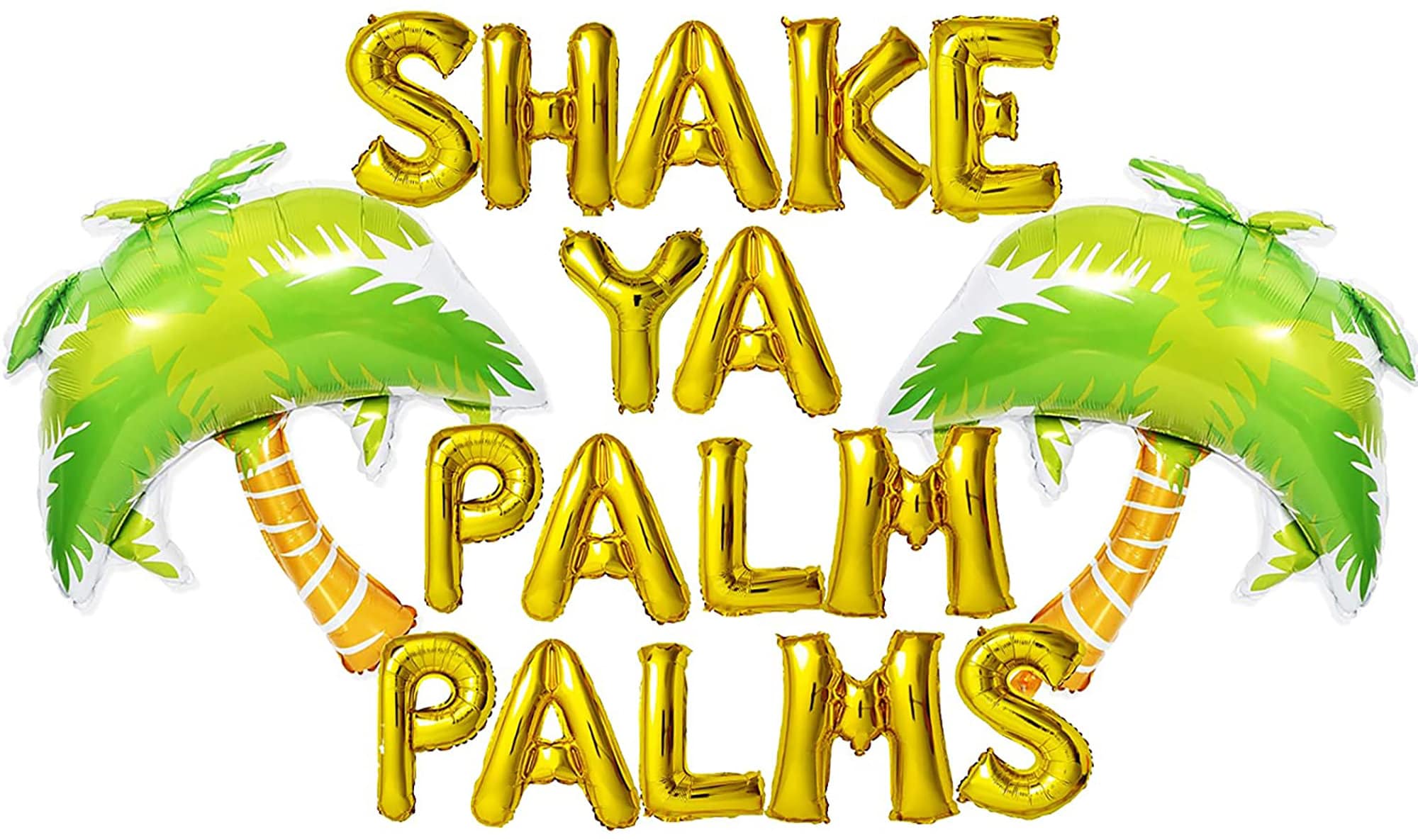 Shake Ya Palm Palms Letter Balloons Palm Springs Bachelorette Party Decor Balloon Banner Bachelorette Party Decor Beach Bach