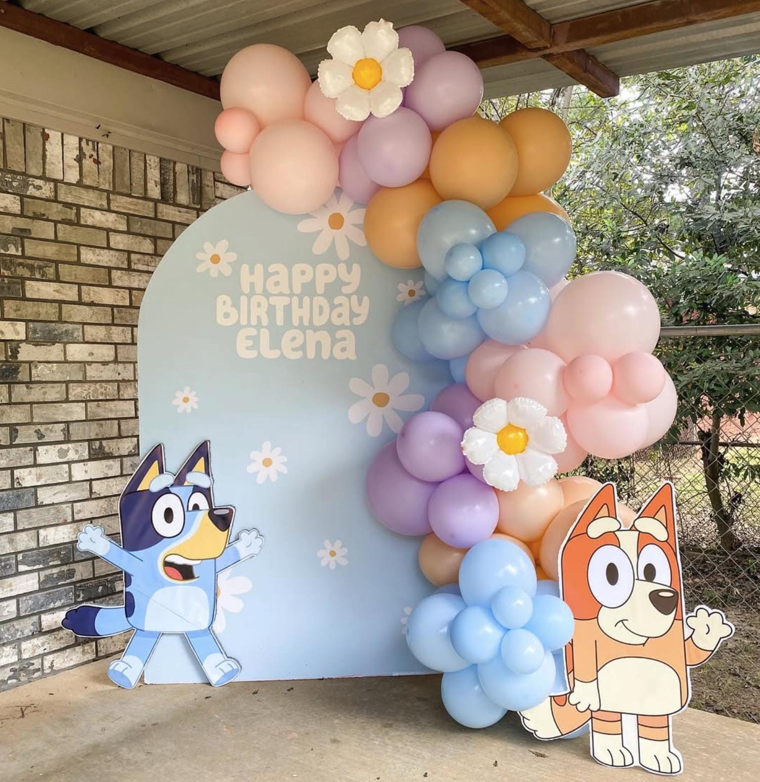 Blue Dog Balloon Arch Garland Kit, Bluey Balloons, Blue Party Decoration, Bluey and Bingo