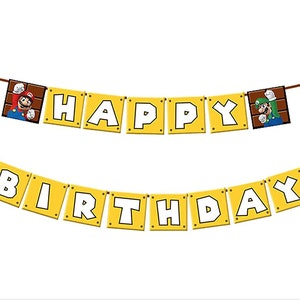 Super Mario Balloons, Mario Birthday Party Supplies, Mario and Luigi Theme Balloons, Super Mario Party Decorations image 2