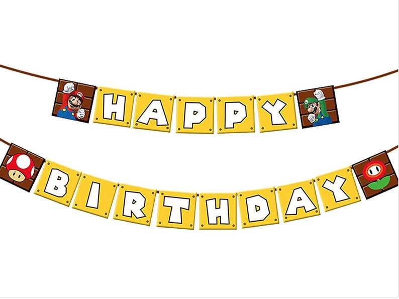 Super Mario Balloons, Mario Birthday Party Supplies, Mario and Luigi Theme Balloons, Super Mario Party Decorations image 2