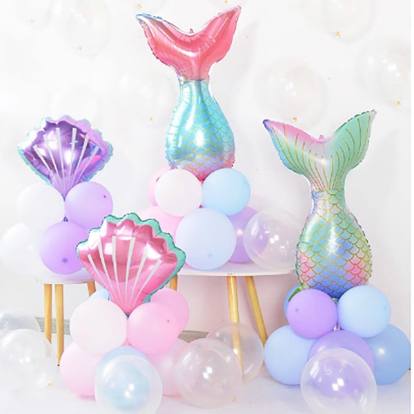 Mermaid Balloons, Little Mermaid, Mermaid Party Decoration, Mermaid Tail Balloons, Mermaid 1st Birthday, Mermaid Baby Shower