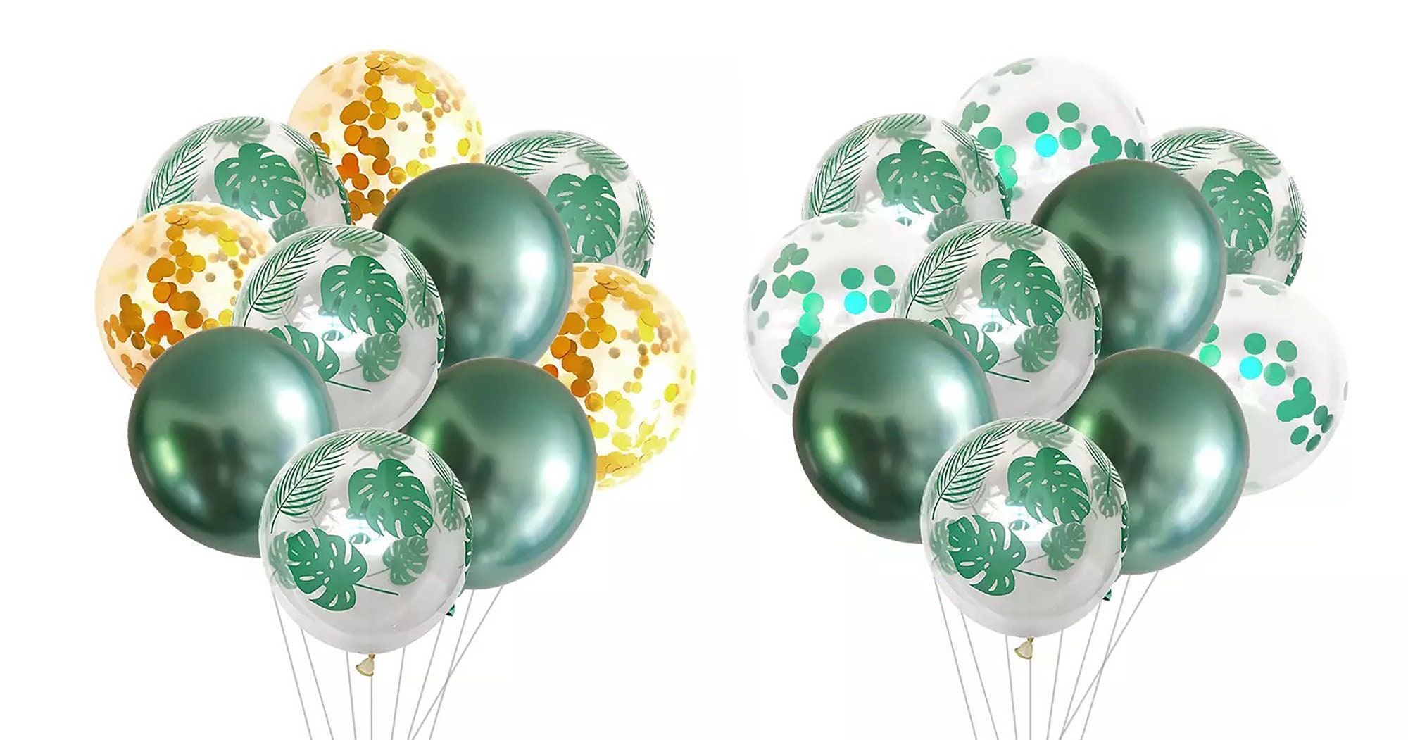 TROPICAL PALM LEAVES Balloons-tropical Party Decoration, Turtle Leaf  Confetti Balloon, Green Balloons, Hawaiian Party Balloons, Luau Party -   Norway