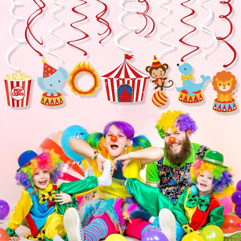 Animal Birthday Theme Carnival Party Supplies Carnival Circus Party Tableware Set Circus Animal Birthday Kids Birthday Party Clown