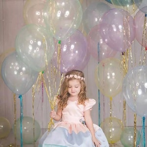 Crystal Clear Balloons - Rainbow Balloons, Birthday Balloons, Baby shower Balloons, 1st Year Birthday, Diamond Clear Balloons