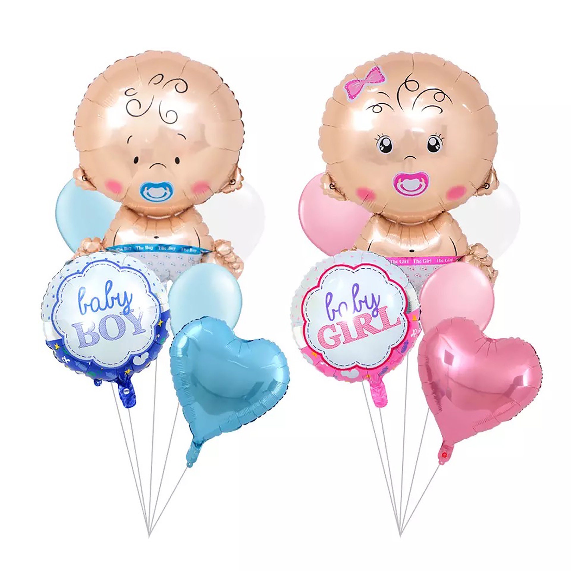 UPSHELL - Pallone Baby Shower Boy or Girl, Kit Completo per Gender