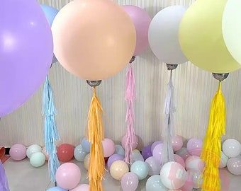 Jumbo 3ft Balloon with Tassel Tail, Party Decor