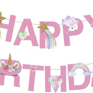 Unicorn Party Decoration, Unicorn Birthday Party Banner, Unicorn Party Tassel, Unicorn Cake Stand, Unicorn Cupcake Wrapper