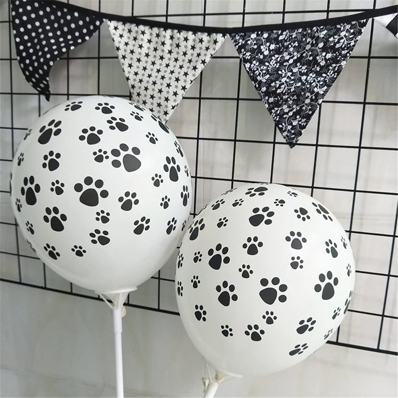 Paw Print Balloons Dog Party Paw Patrol Balloons Dog Print Etsy