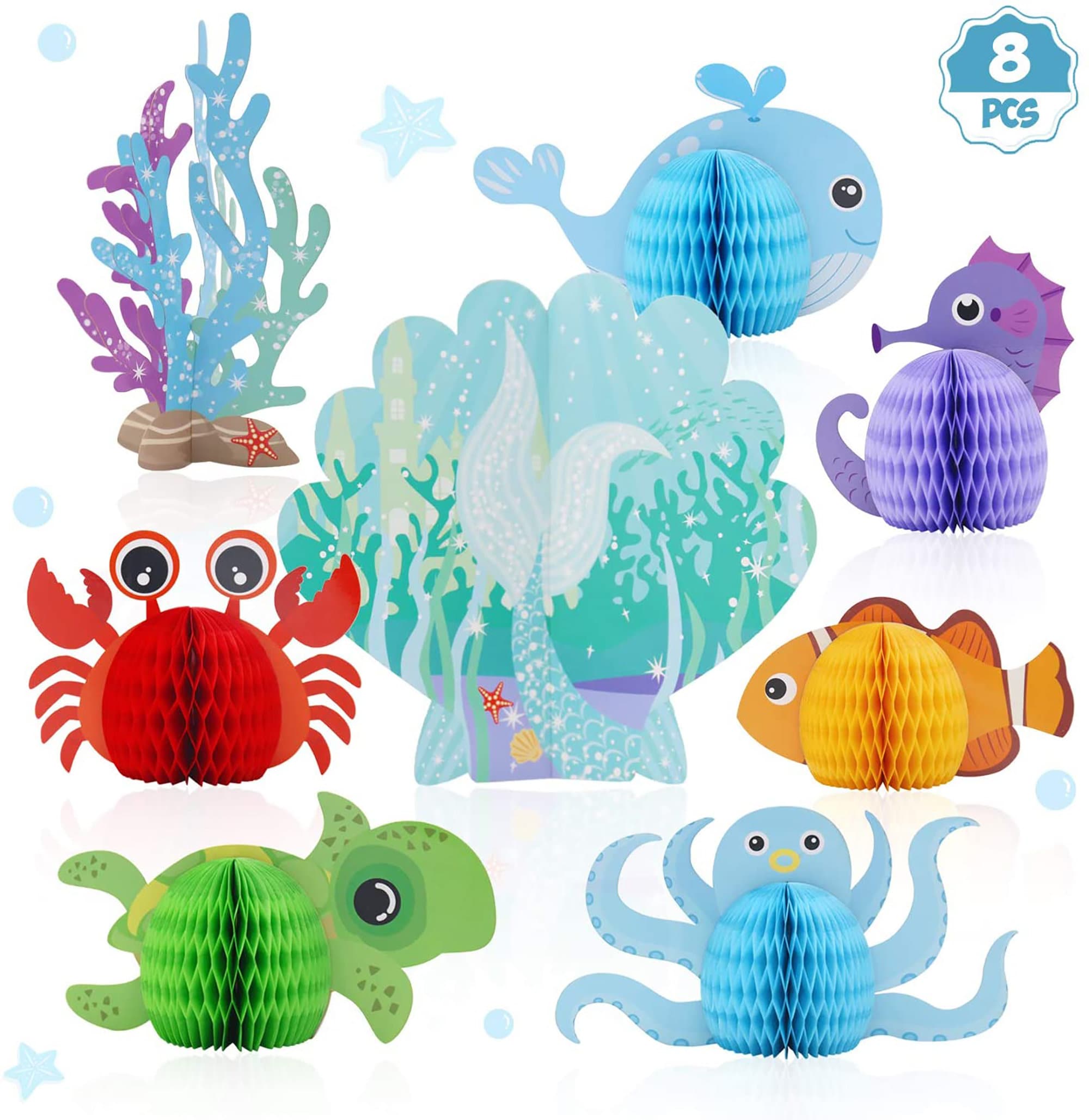 Sea Animal Centerpieces Under The Sea Party Supplies Sea Animal Birthday Party Ocean Themed Birthday Decorations for Baby