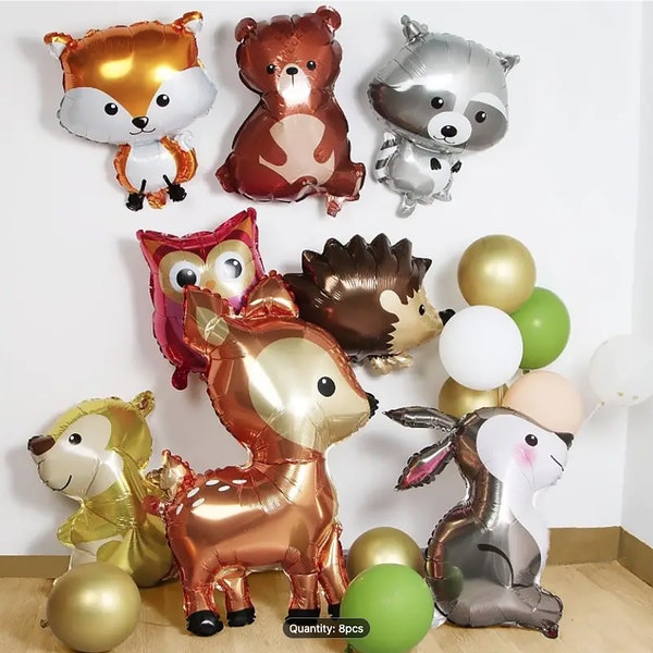 Woodland Animal Balloons, Woodland Party Decorations, Forest Animal Balloons, Woodland Animal Baby shower, Woodland Birthday, Fox Balloon