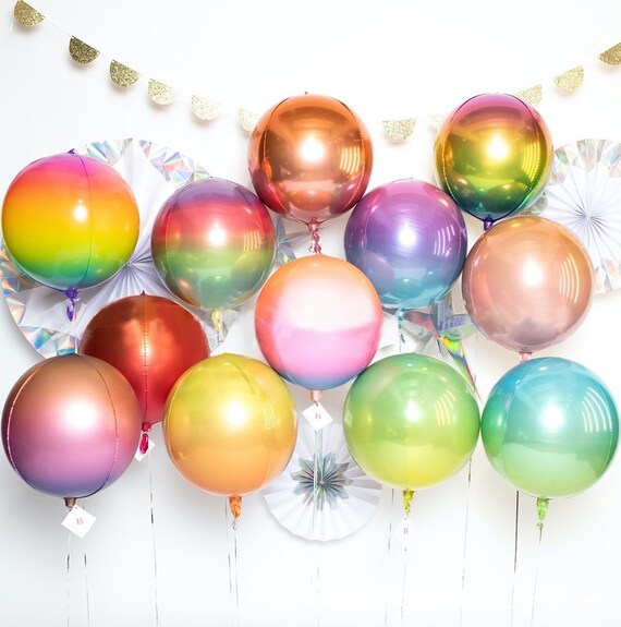Pastel Rainbow Orbz Balloon I Pastel Rainbow Party Decorations I UK