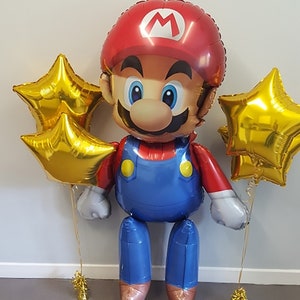 60inch Super Mario Balloon, Giant Mario Balloon 60 inch, Mario Bros Party Supplies , Mario Birthday Party,