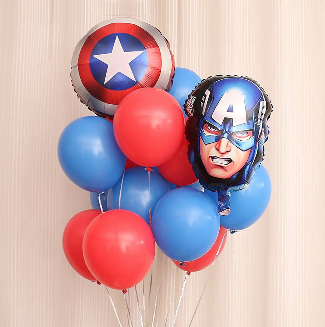 Captain America Balloon Avengers Party Captain America Party Etsy