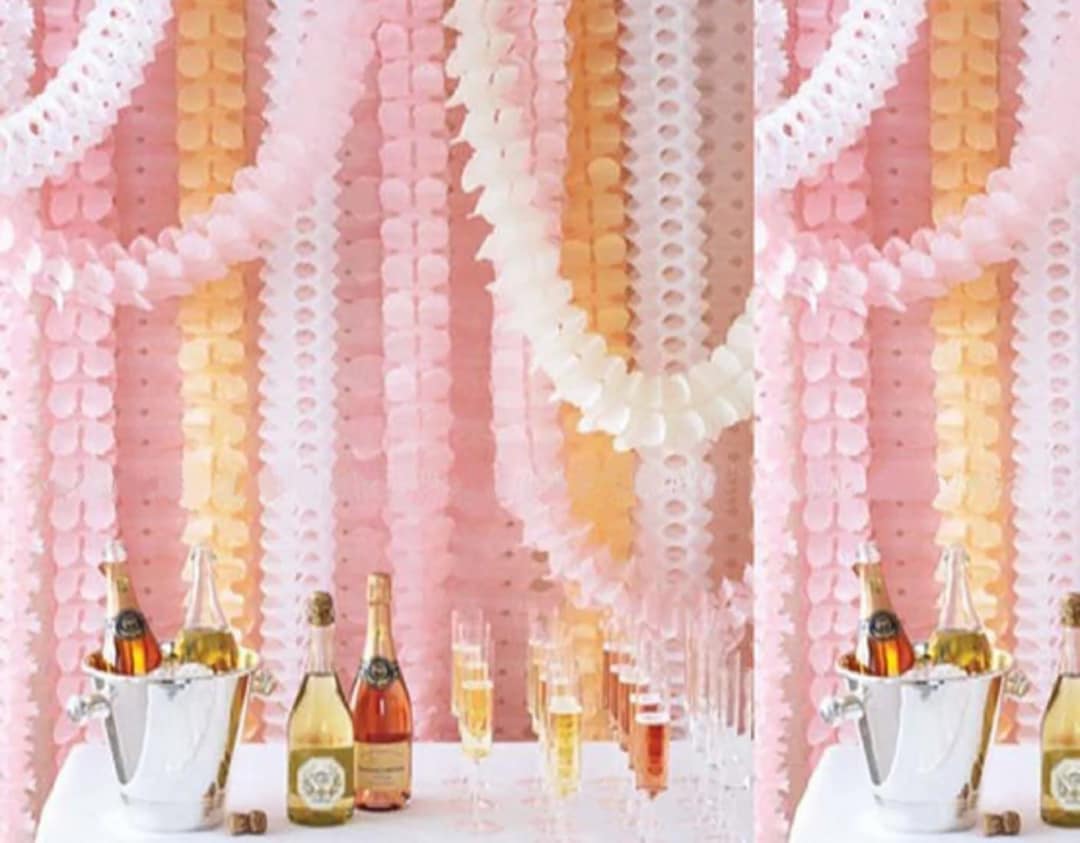 Pastel Rainbow Streamers Backdrop, Rainbow Party Decor, Pastel Party Decor,  Baby Shower Decor, Hanging Ceiling Party Backdrop, Streamers 