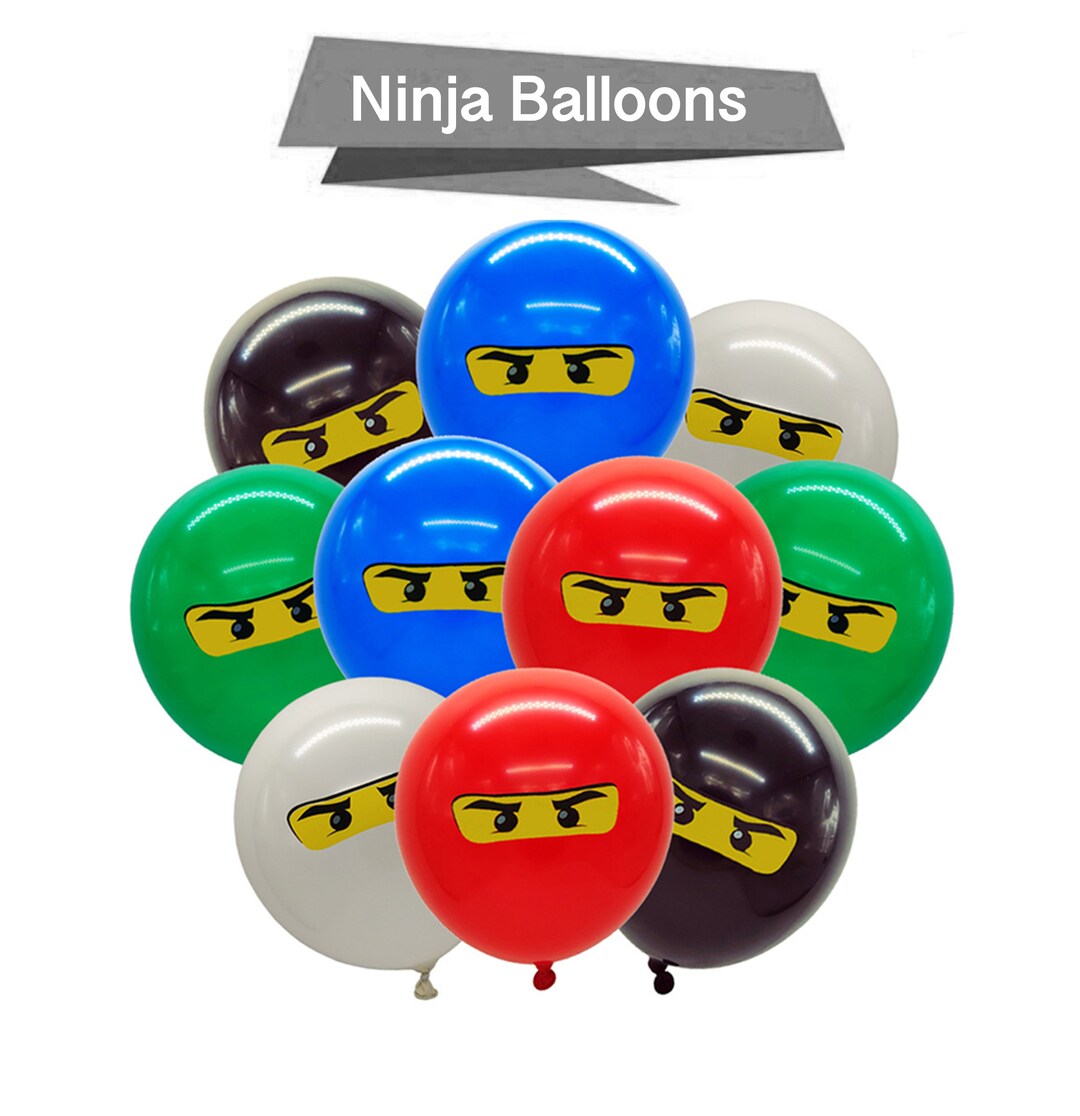 Ninja Balloons Ninja Birthday Party Ninja Party Supplies Etsy