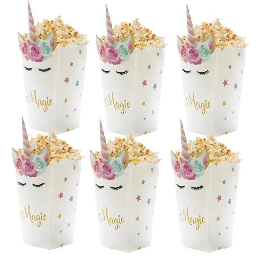 Unicorn Party Favor Boxes Unicorn Birthday Decorations Etsy