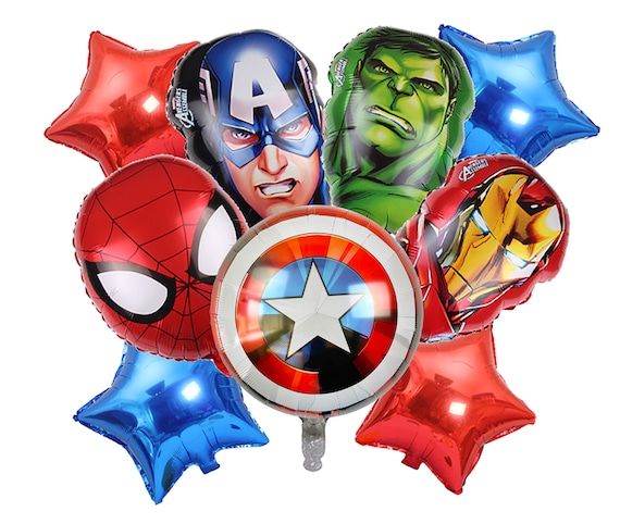 Ballon Spiderman Chiffre Or Anniversaire - Avengers 