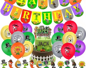 120pcs Plants VS Zombies Cupcake Wrapper Topper Picks Party Birthday Decoration 