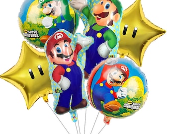 Mario Brothers Balloon Bouquet - Birthday Party Decor