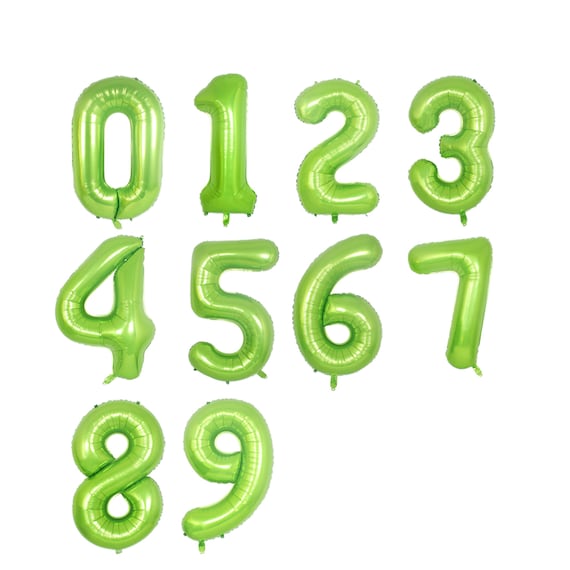 green number balloons