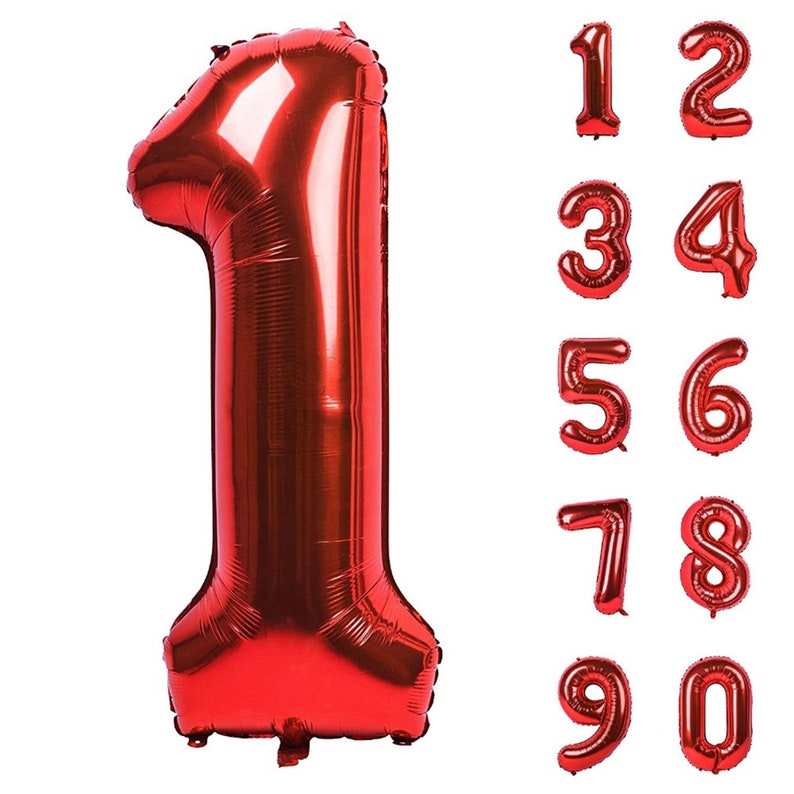 Red 32 Number Balloons Number Balloons Age Balloons Giant Number Balloons Birthday Age Balloons Jumbo Balloons