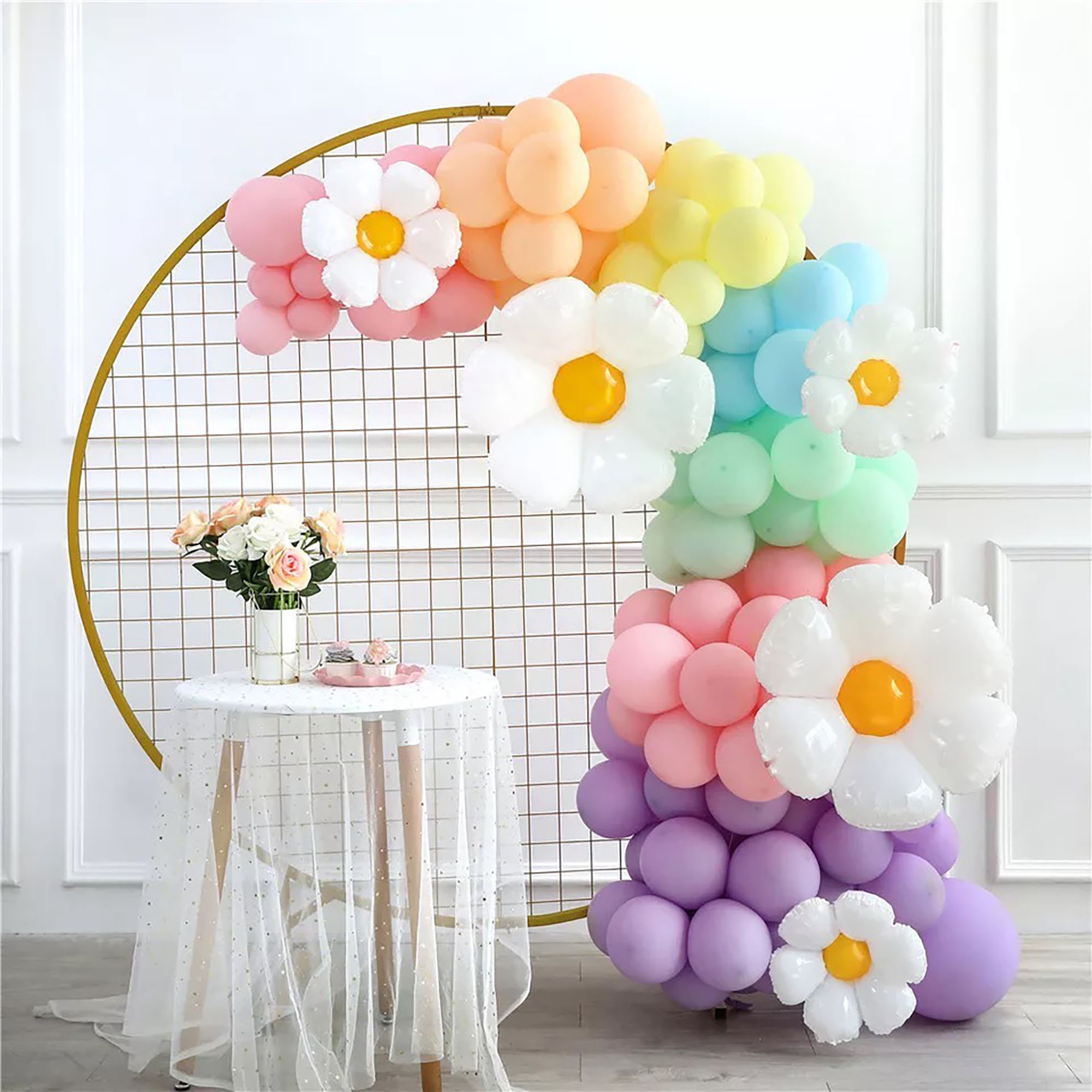 Daisy Flower Balloons Floral Birthday Party Decorations Etsy