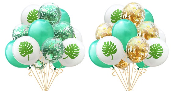 Tropical Palm Leaves Balloons Tropical Party Decoration Etsy