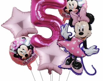 Minnie Mouse Balloon Bouquet, Birthday Party Decor