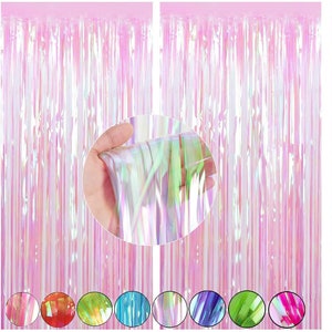 Iridescent Party Curtain, Shimmer Backdrop, Unicorn Party Backdrop, Mermaid Party Backdrop,