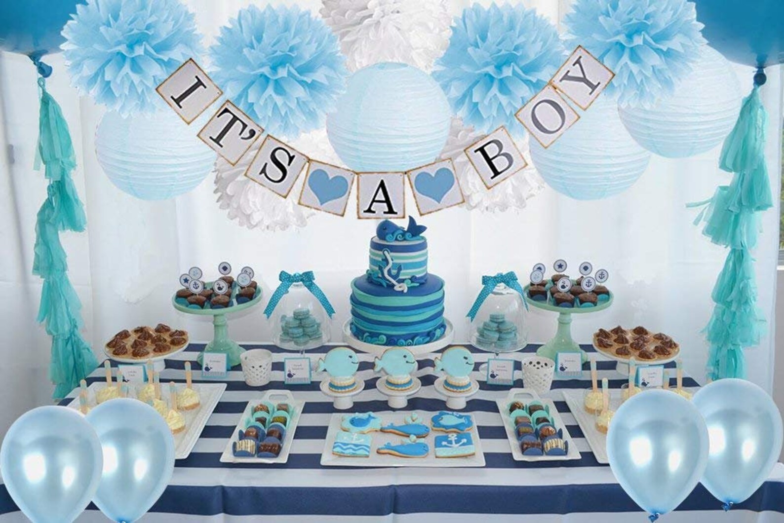 BOY'S BABY SHOWER Decorations Setit's A Boy Banner Etsy