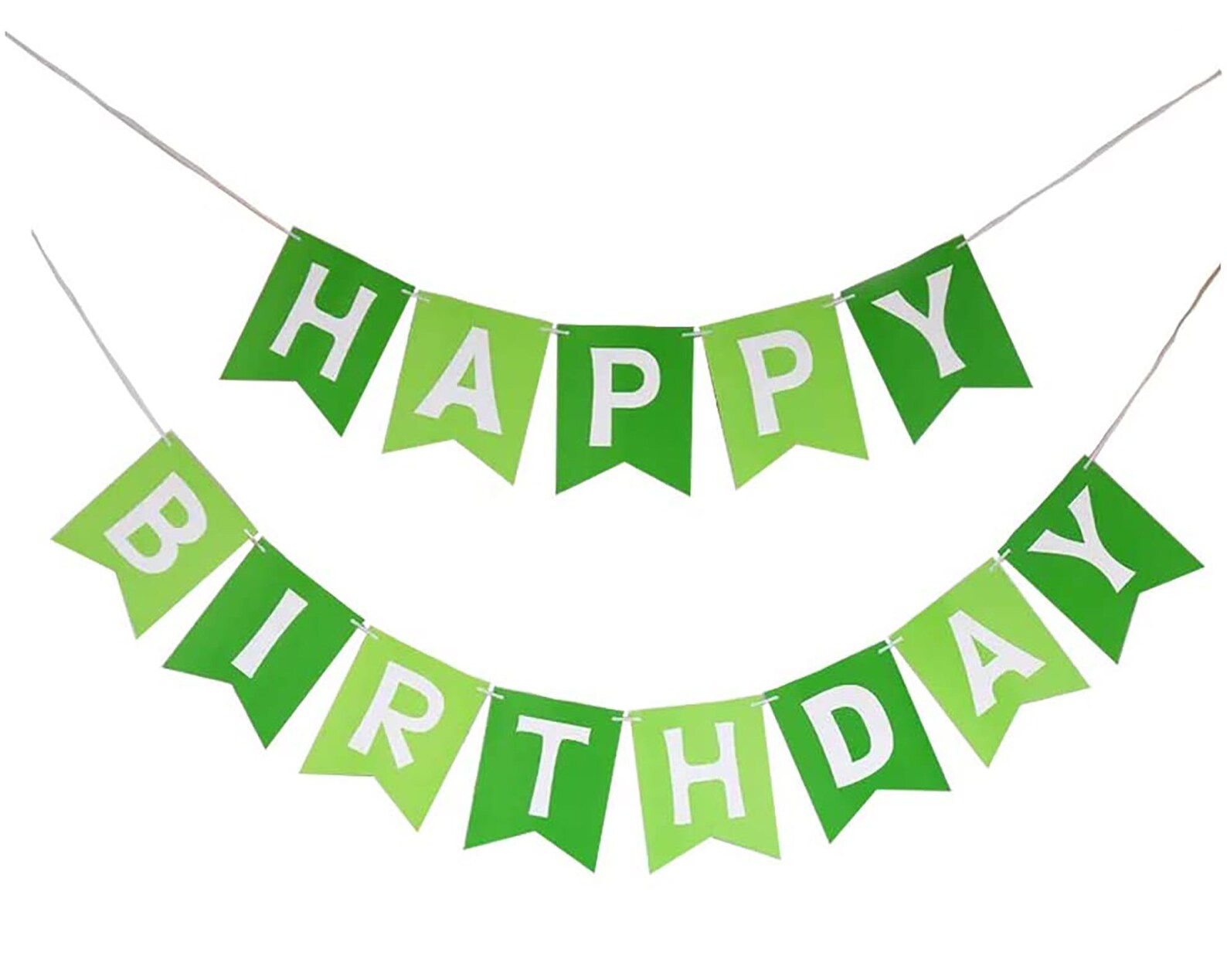 Green Happy Birthday Garland Green Happy Birthday Banner Etsy