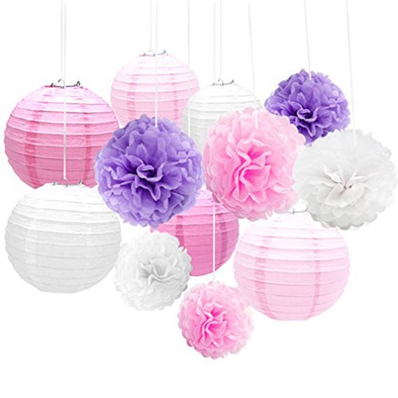 Girls Birthday Party Decoration Pink Lavender Princess Party Etsy