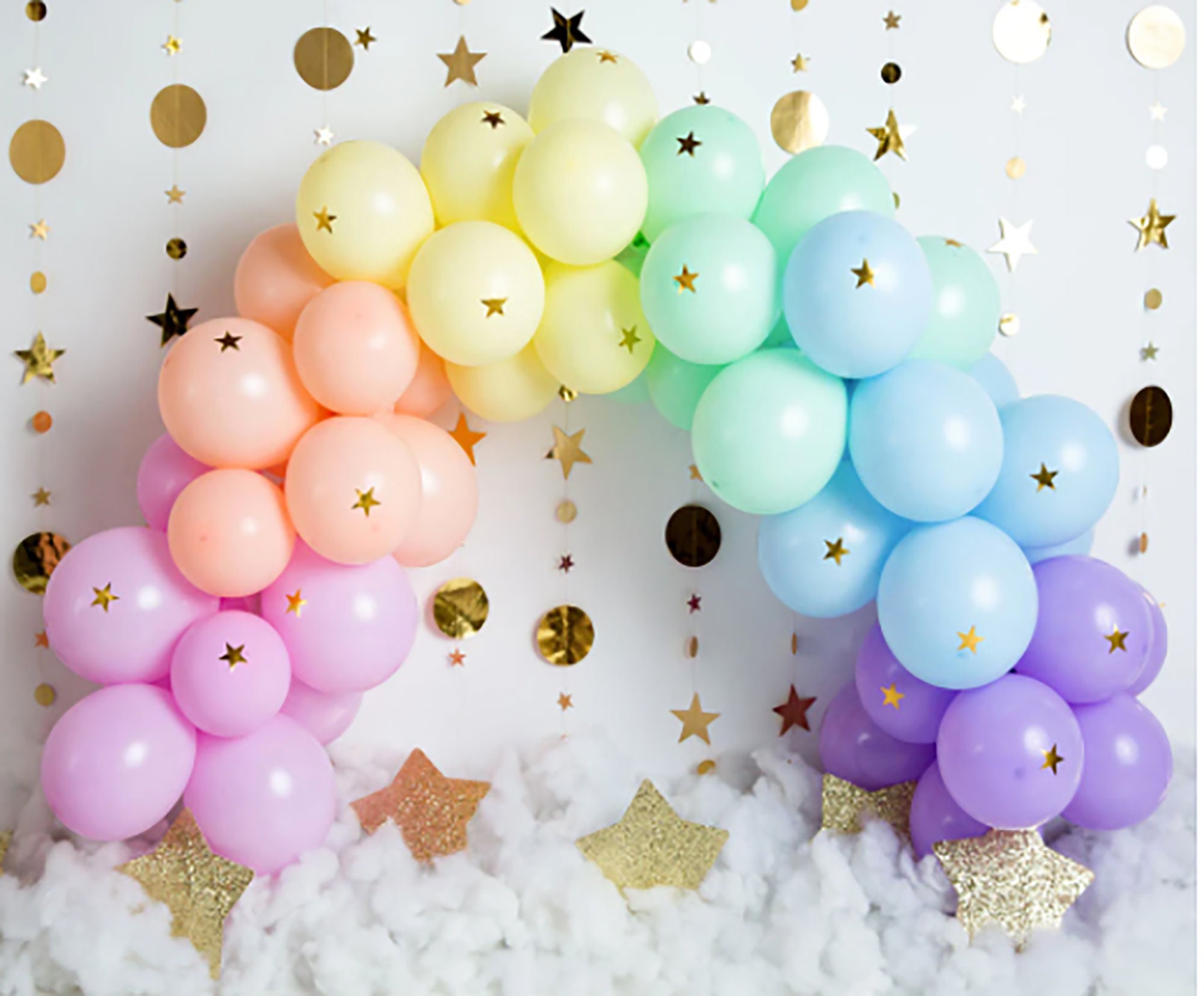 Pastel Muted Rainbow Balloon Garland – Swanky Party Box