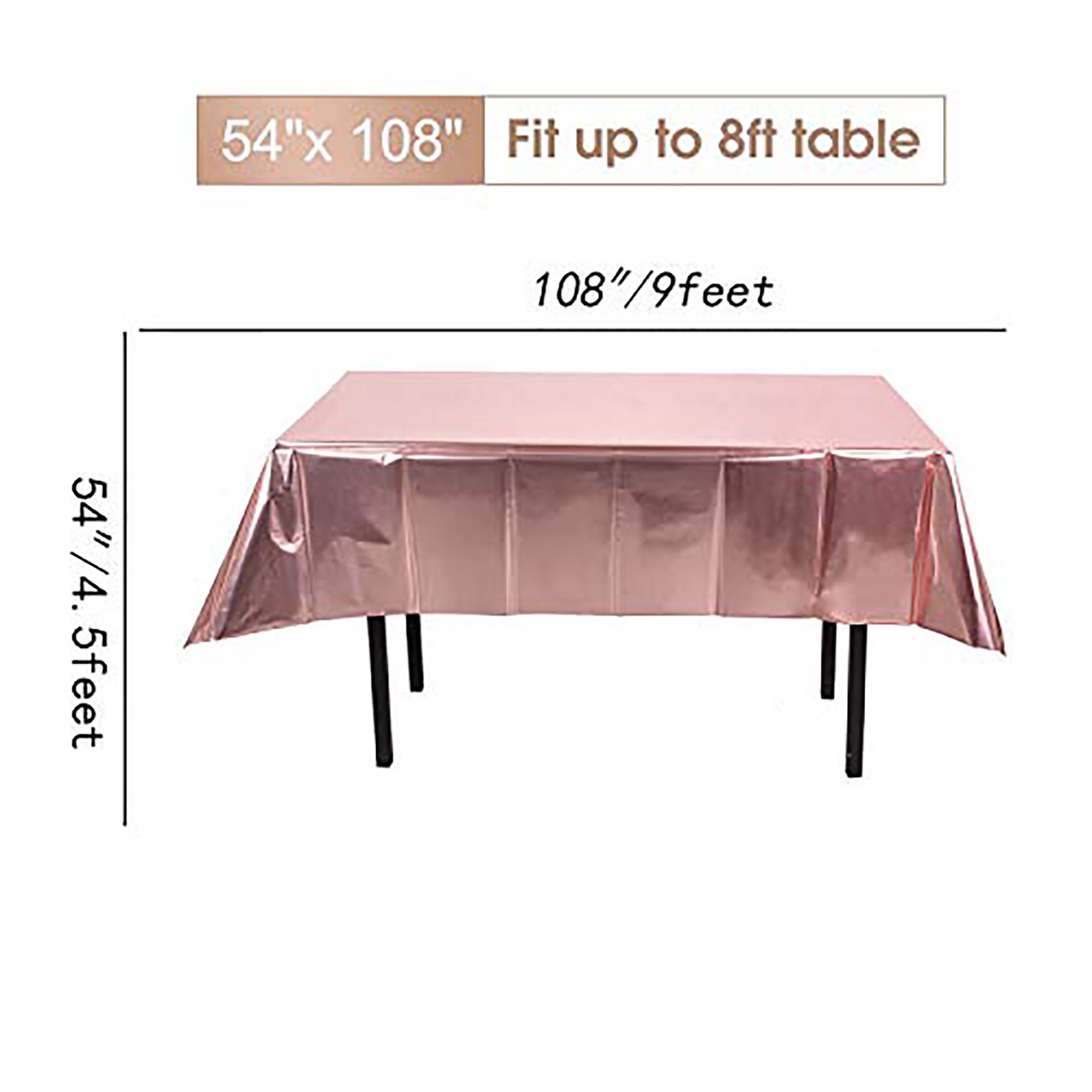 Rose Gold Plastic Tablecloth 58 x 108 Inch Rose Gold Party Etsy Nederland